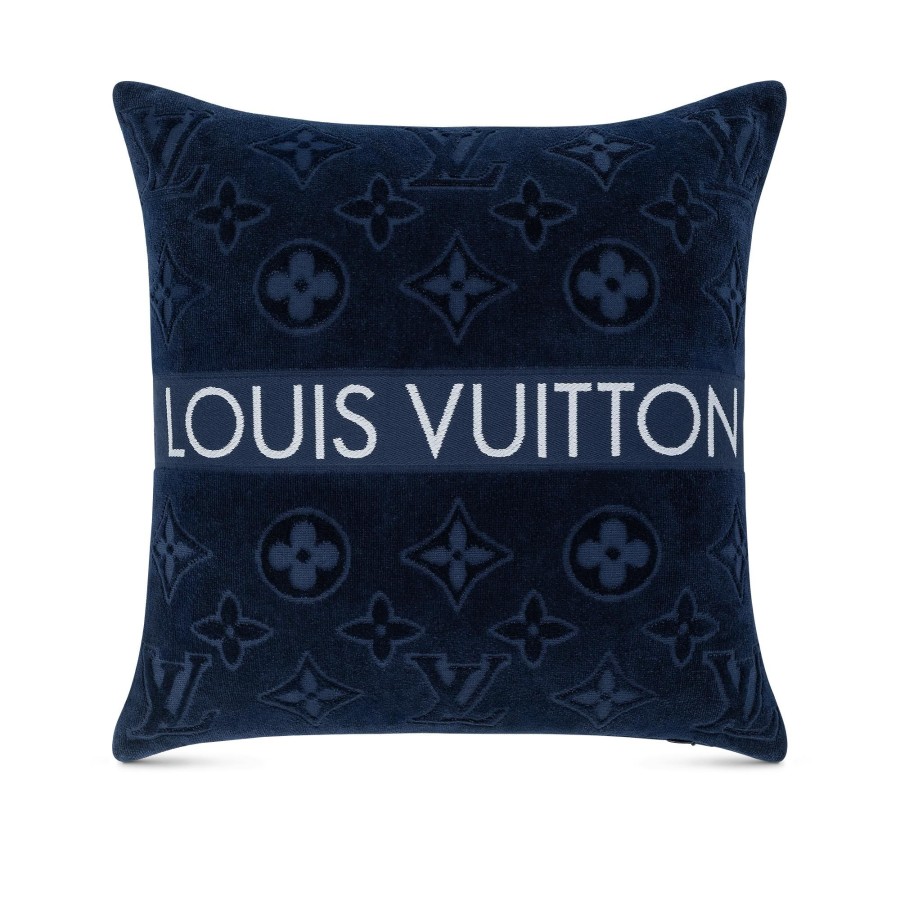 Women Louis Vuitton Home Textiles | Lvacation Beach Pillow Navy Blue