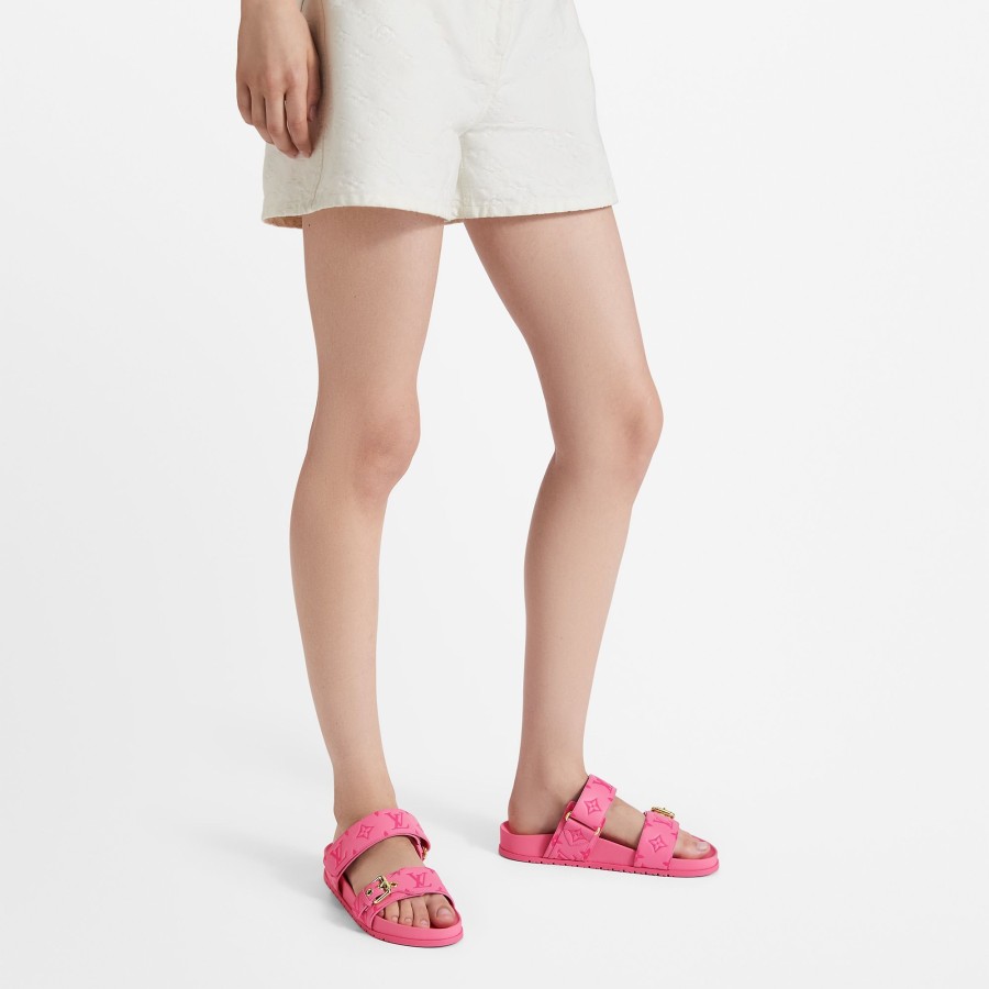 Women Louis Vuitton Mules And Slides | Bom Dia Flat Comfort Mule