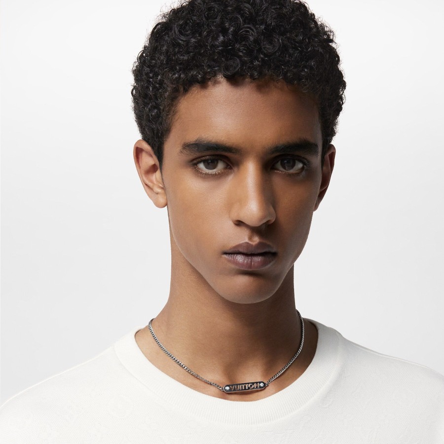 Men Louis Vuitton Necklaces And Pendants | Lv Id Necklace