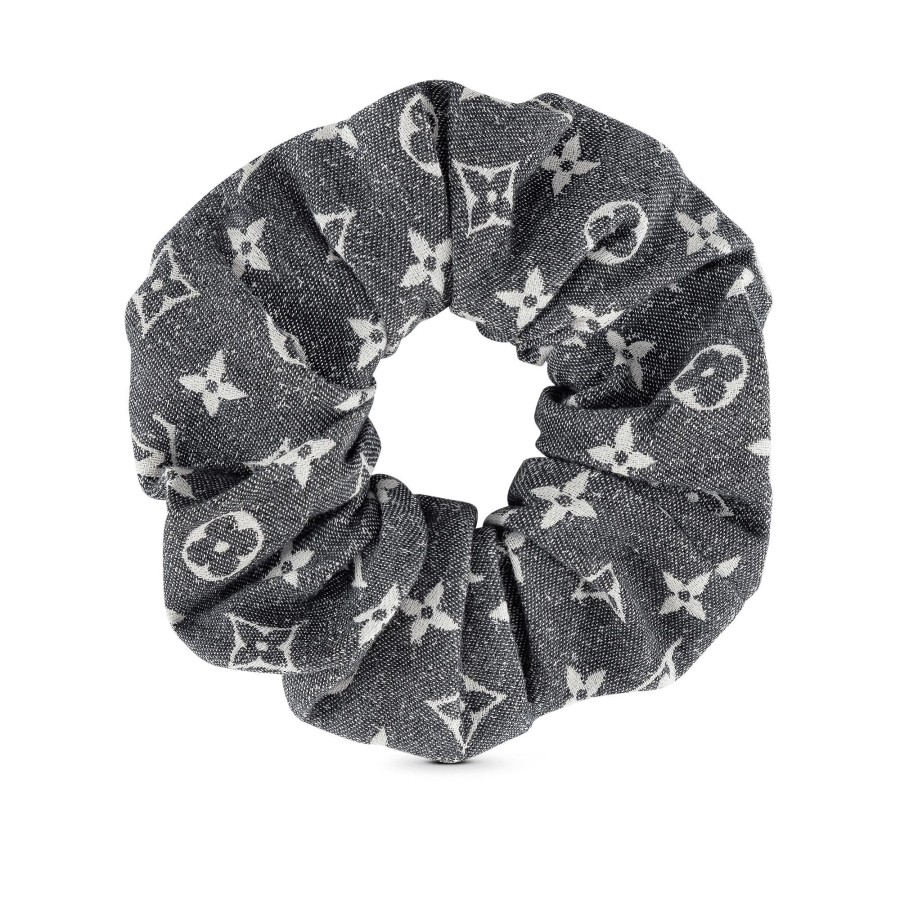 Women Louis Vuitton Hair Accessories | Monogram Jacquard Denim Scrunchie