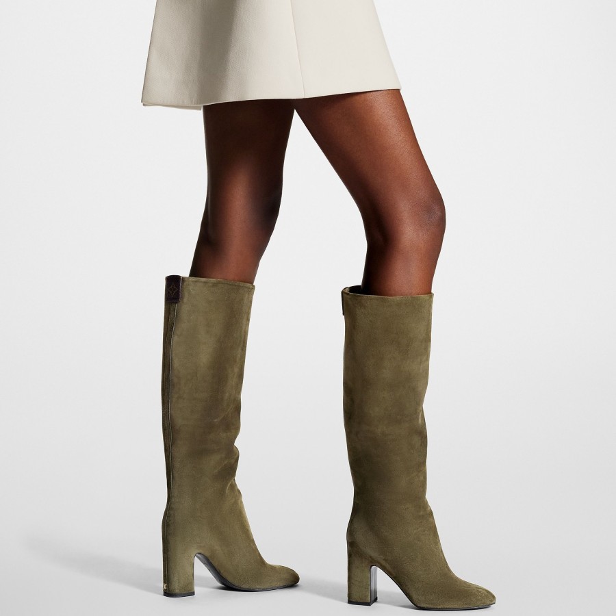 Women Louis Vuitton Boots And Booties | Donna High Boot Khaki