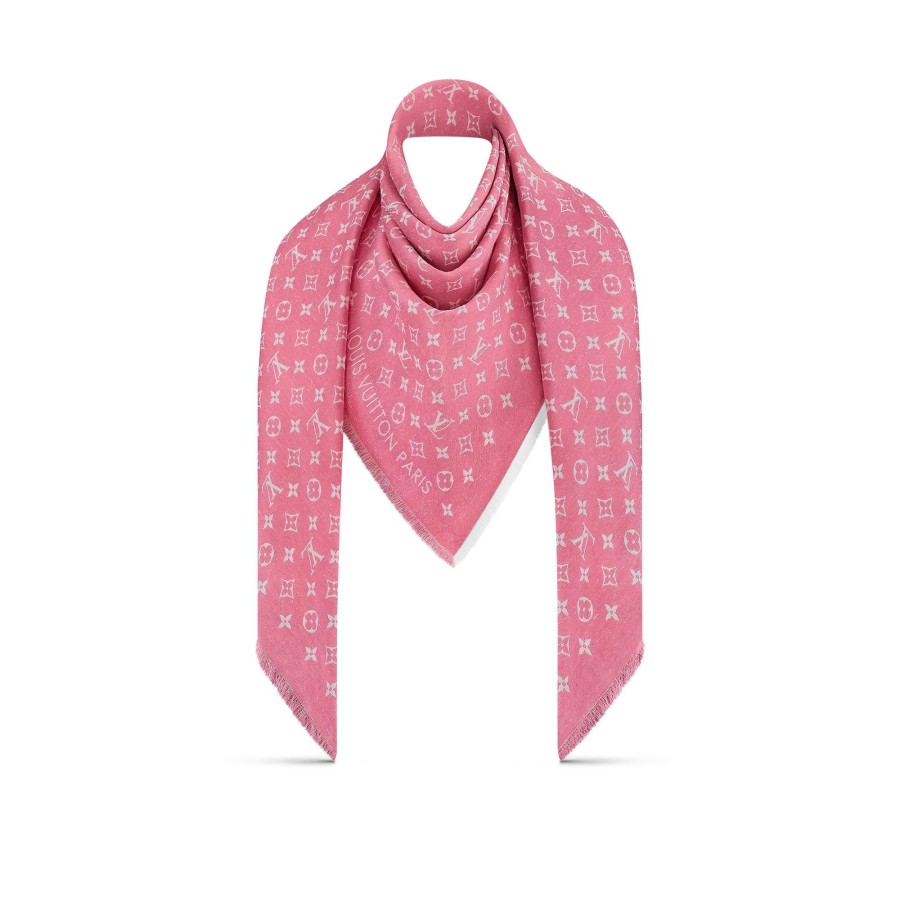 Women Louis Vuitton Shawls And Stoles | My Daily Denim Shawl Pink