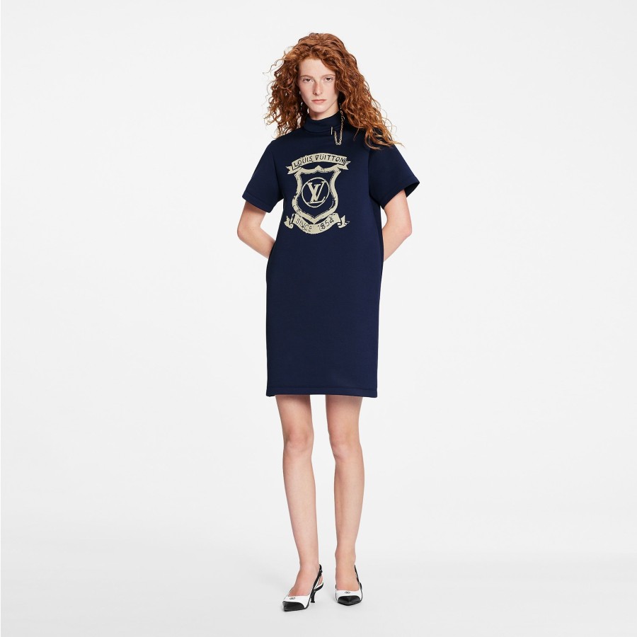 Women Louis Vuitton Dresses | Louis Vuitton Coat Of Arms T-Shirt Dress