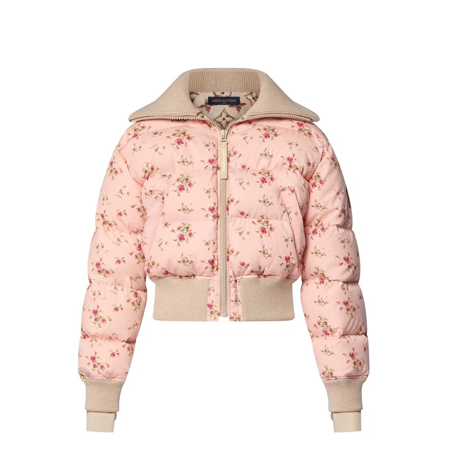 Women Louis Vuitton Coats And Jackets | Floral Print Puffer Jacket