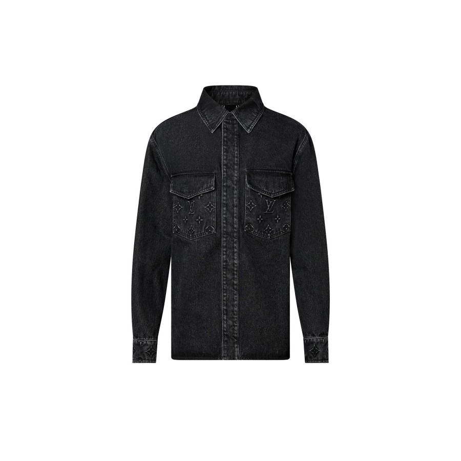 Men Louis Vuitton Shirts | Denim Overshirt