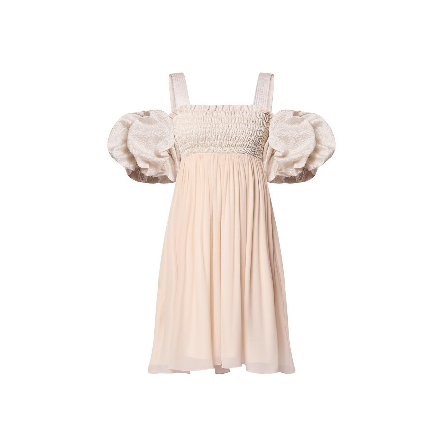 Women Louis Vuitton Dresses | Puff Sleeve Smocked Bodice Dress