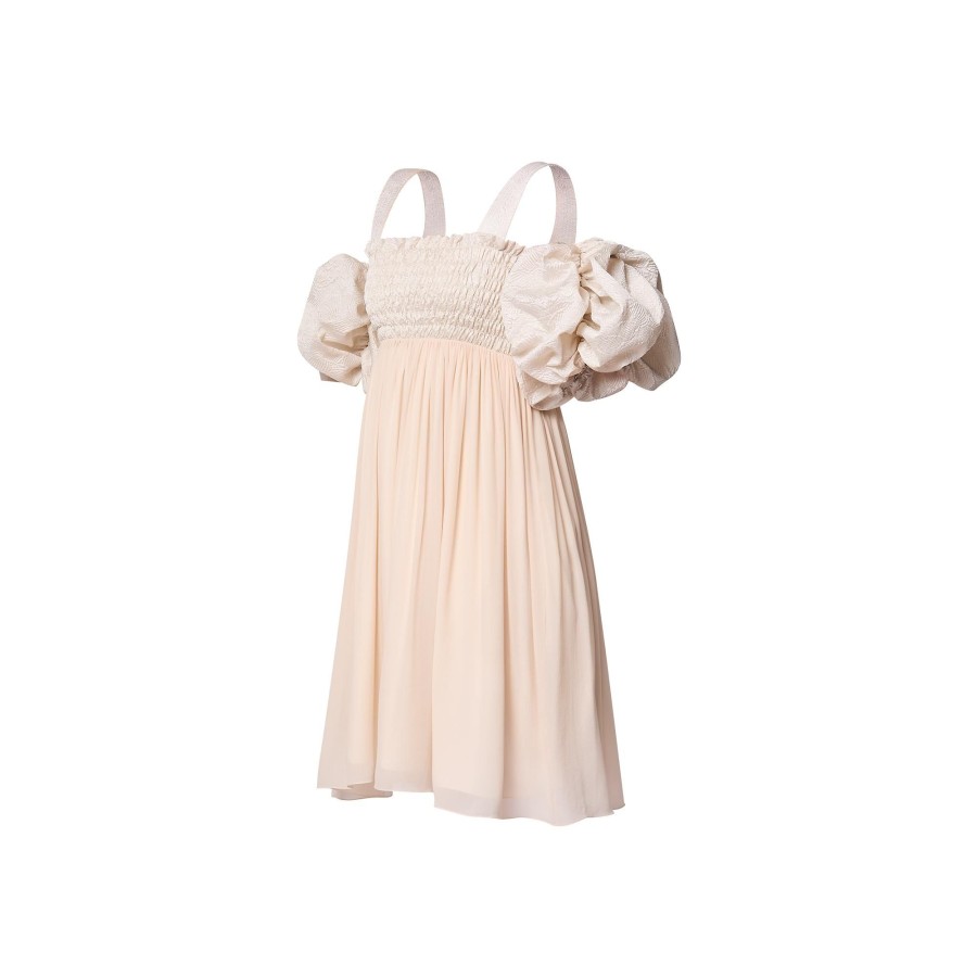 Women Louis Vuitton Dresses | Puff Sleeve Smocked Bodice Dress