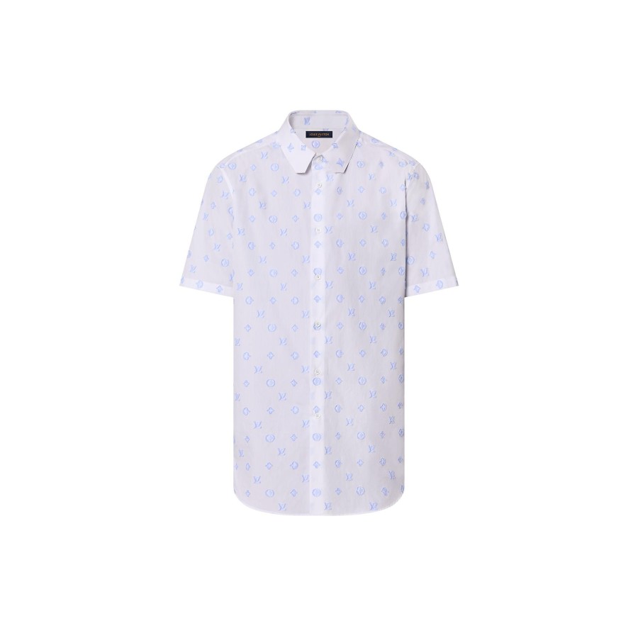 Men Louis Vuitton Shirts | Cotton Short-Sleeved Shirt