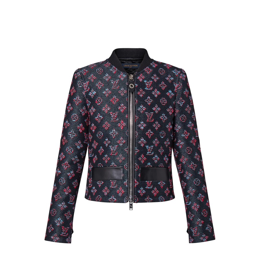 Women Louis Vuitton Coats And Jackets | Monogram Jacquard Zip-Up Jacket