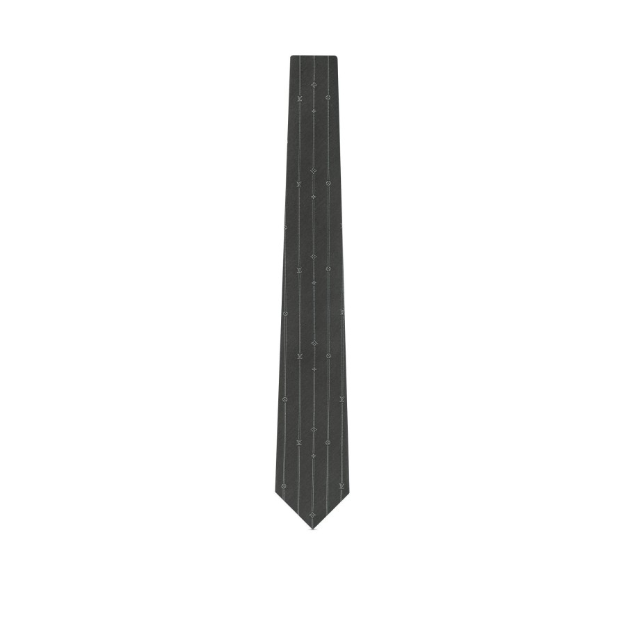 Men Louis Vuitton Ties And Pocket Squares | Mng Stripes Tie Grey