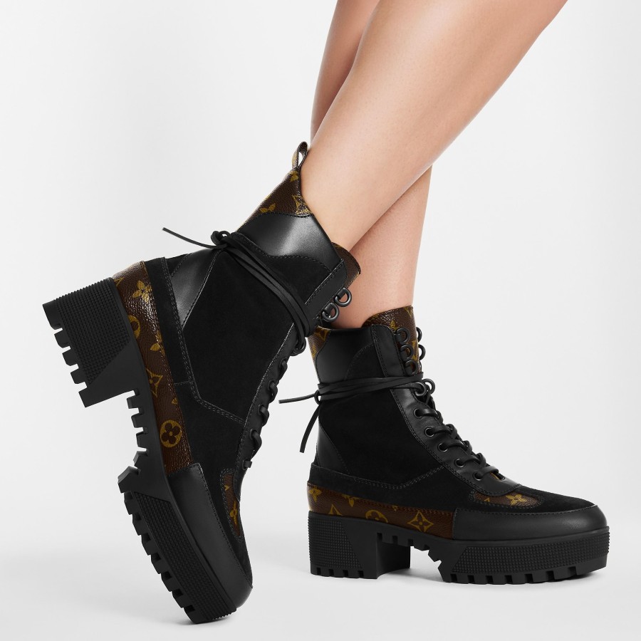 Women Louis Vuitton Boots And Booties | Laureate Platform Desert Boot Black