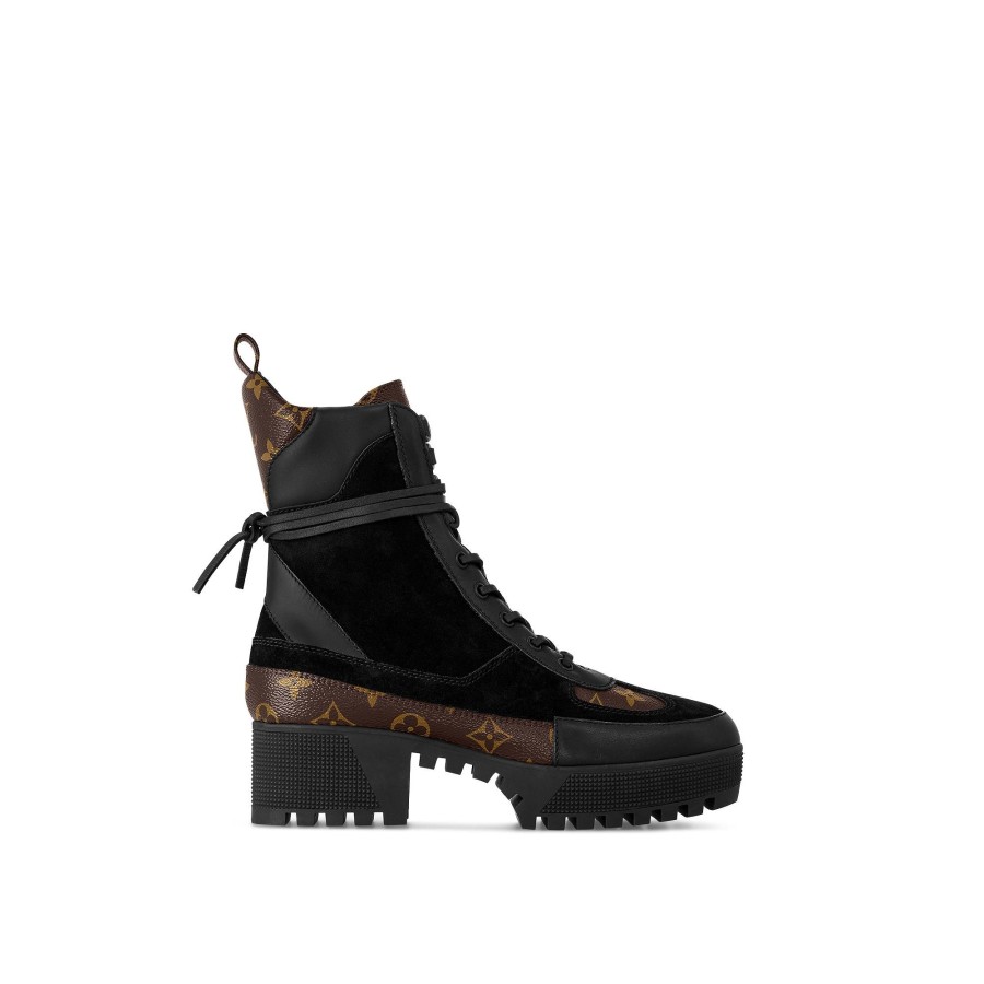 Women Louis Vuitton Boots And Booties | Laureate Platform Desert Boot Black