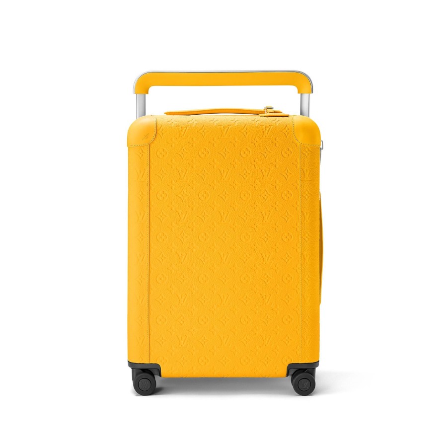 Men Louis Vuitton Rolling Luggage | Horizon 55 Jaune Mat