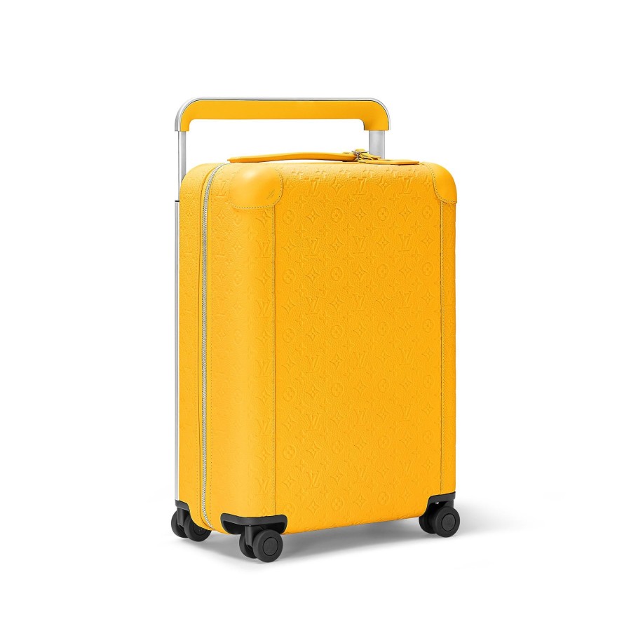 Men Louis Vuitton Rolling Luggage | Horizon 55 Jaune Mat