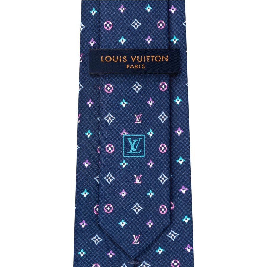 Men Louis Vuitton Ties And Pocket Squares | Monogram Halo Tie