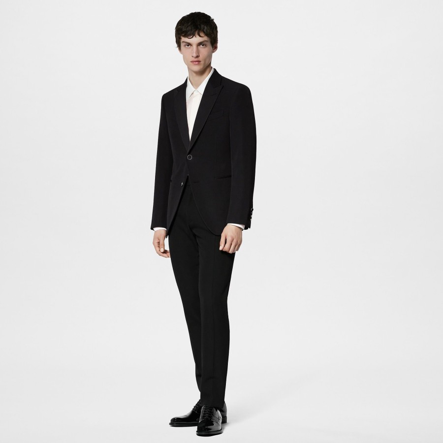 Men Louis Vuitton Blazers And Jackets | Single-Breasted Wool Tuxedo Cut Away Jacket