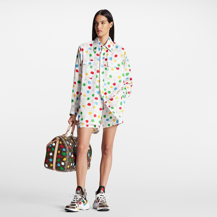 Women Louis Vuitton Skirts And Shorts | Lv X Yk Painted Dots Pajama Shorts