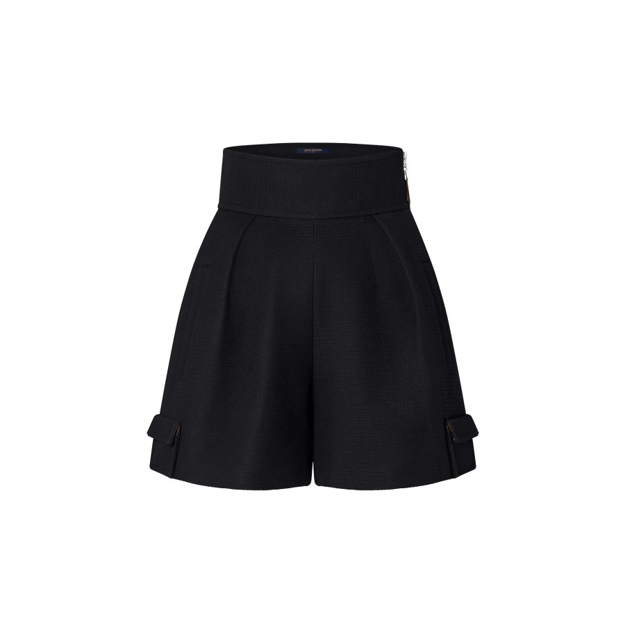 Women Louis Vuitton Skirts And Shorts | Flap Pocket Wide-Leg Mini Shorts