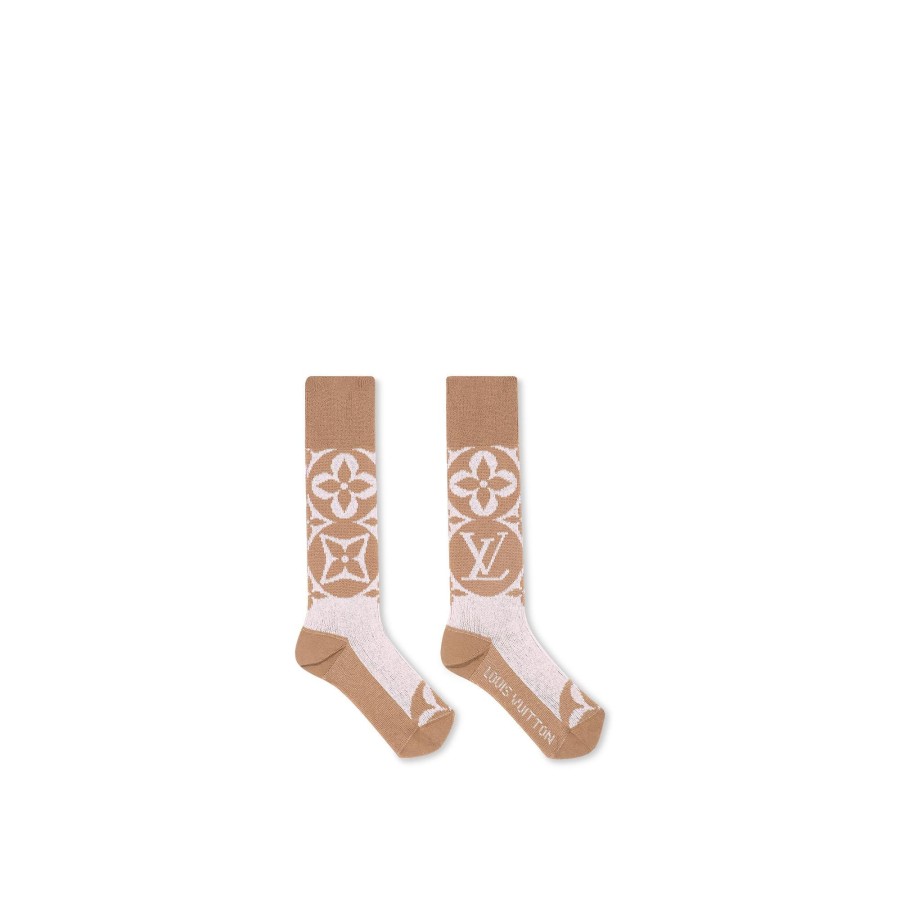 Women Louis Vuitton Home Textiles | Lv Medallion Socks Beige