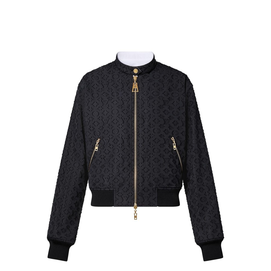 Women Louis Vuitton Coats And Jackets | Reversible Monogram Relief Bomber Jacket