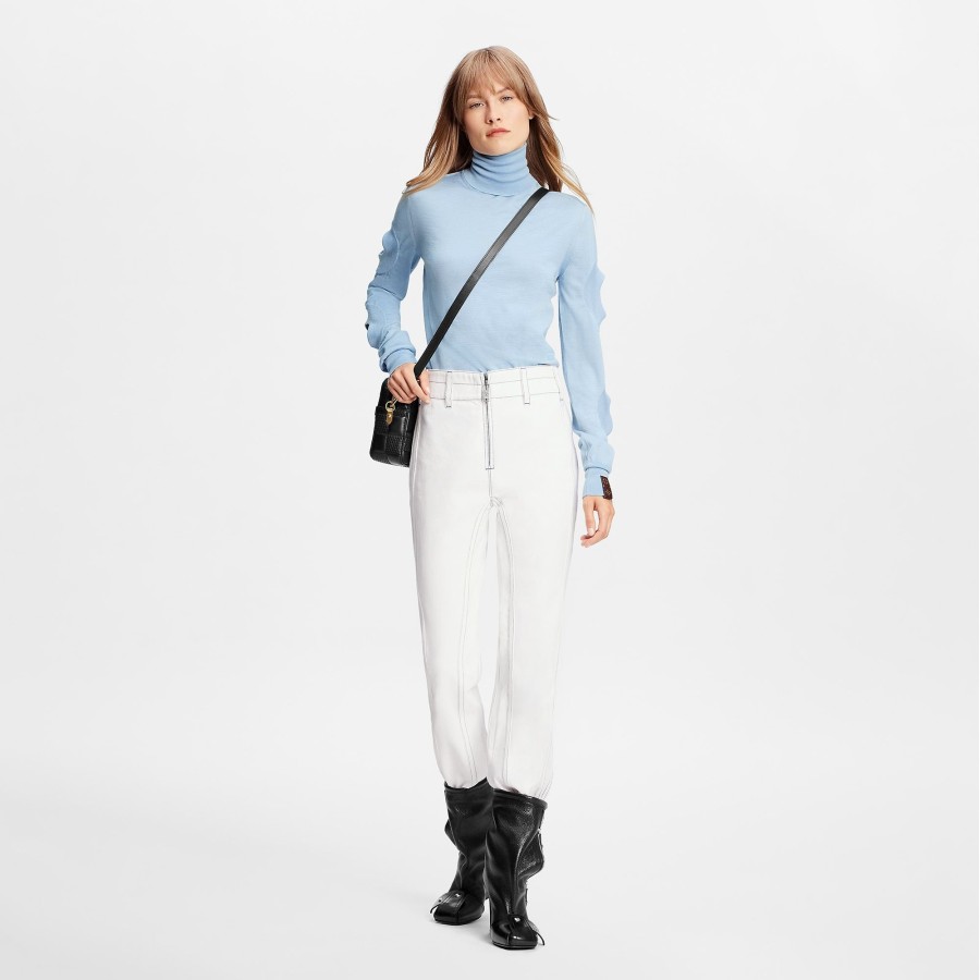 Women Louis Vuitton Denim | Structured Washed Denim Jeans