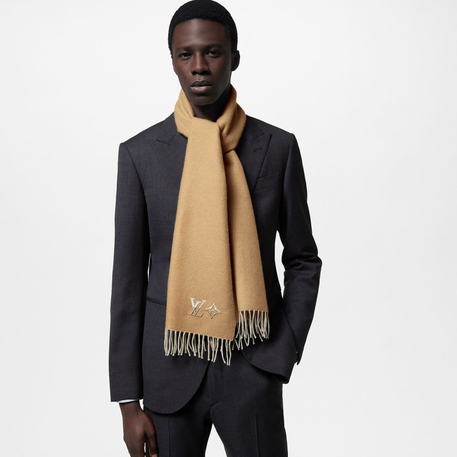 Men Louis Vuitton Scarves | Lv Dual Scarf Beige