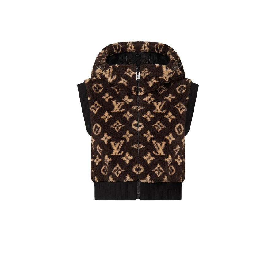 Women Louis Vuitton Coats And Jackets | Monogram Teddy Sleeveless Jacket