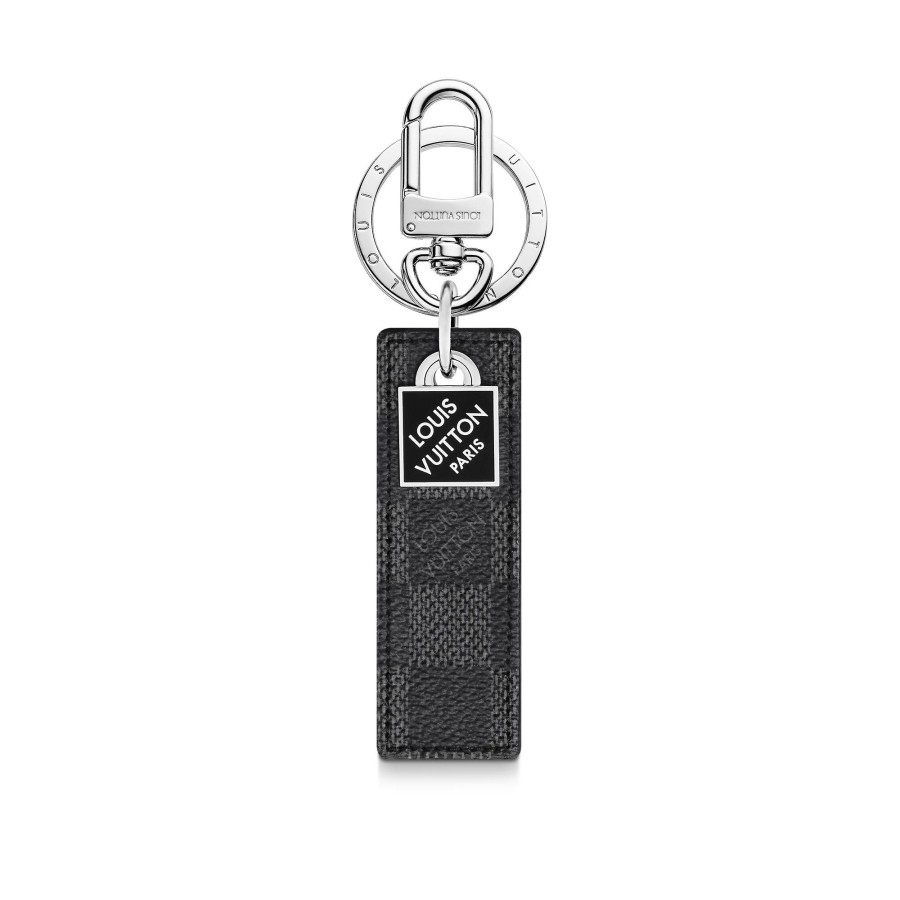 Men Louis Vuitton Key Holders And Bag Charms | Damierama Tab Key Holder And Bag Charm