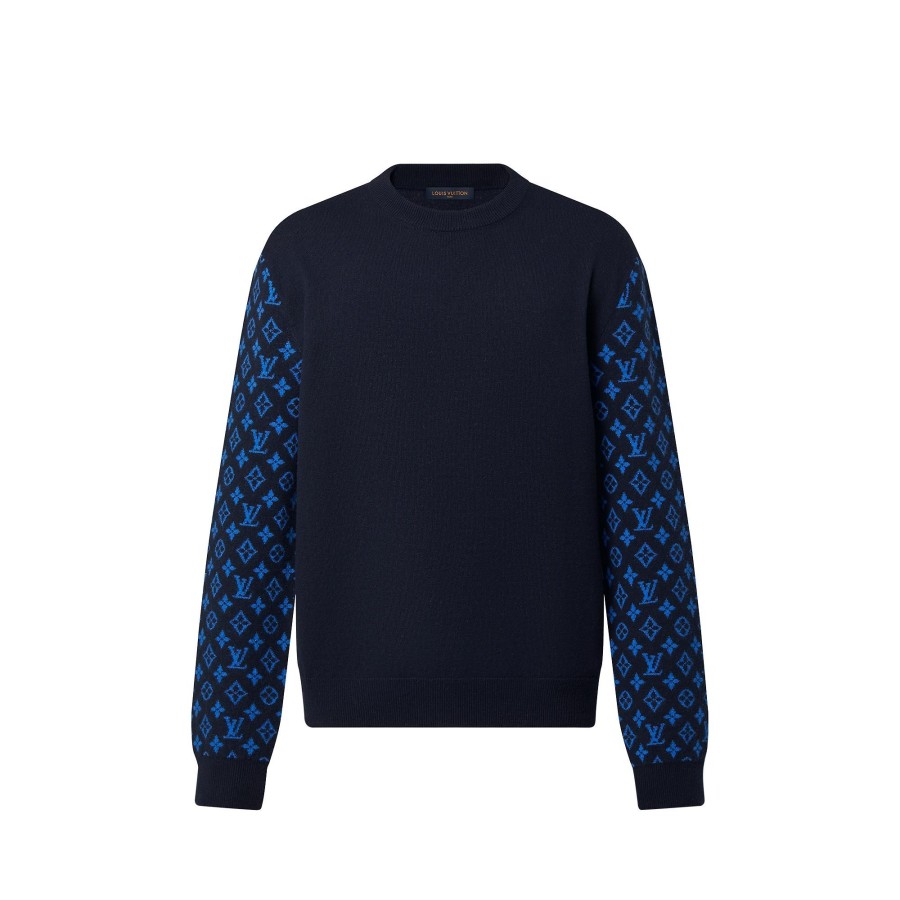 Men Louis Vuitton Knitwear And Sweatshirts | Monogram Mix Cashmere Crewneck