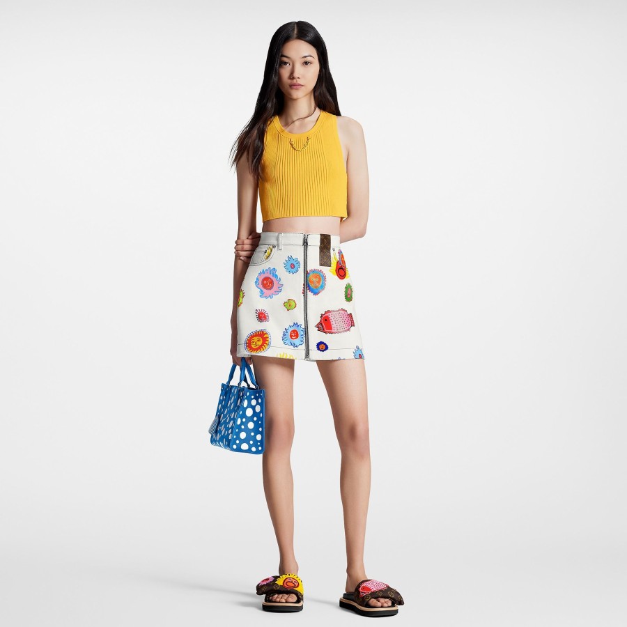 Women Louis Vuitton Skirts And Shorts | Lv X Yk Faces A-Line Mini Skirt