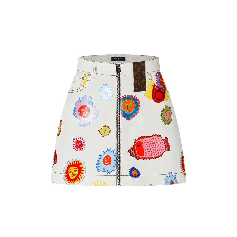 Women Louis Vuitton Skirts And Shorts | Lv X Yk Faces A-Line Mini Skirt