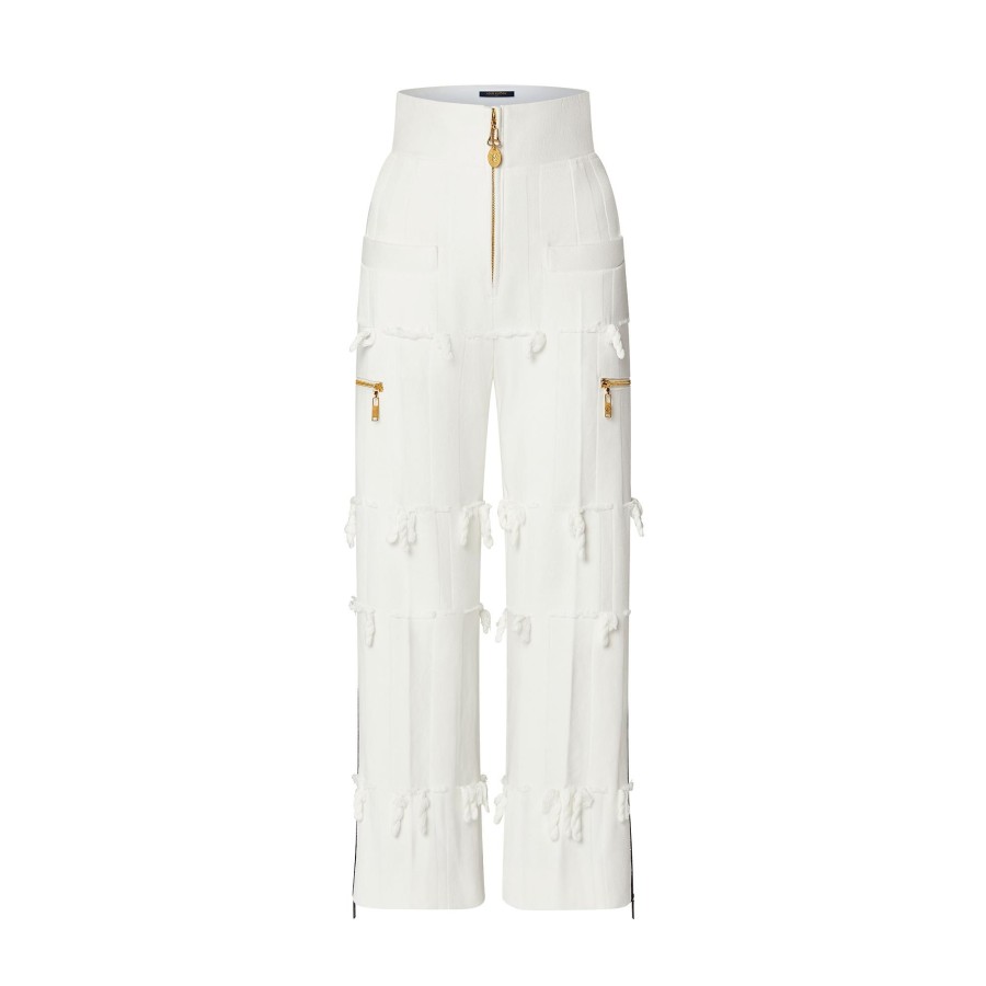 Women Louis Vuitton Pants | Cotton Gabardine Braid Pants