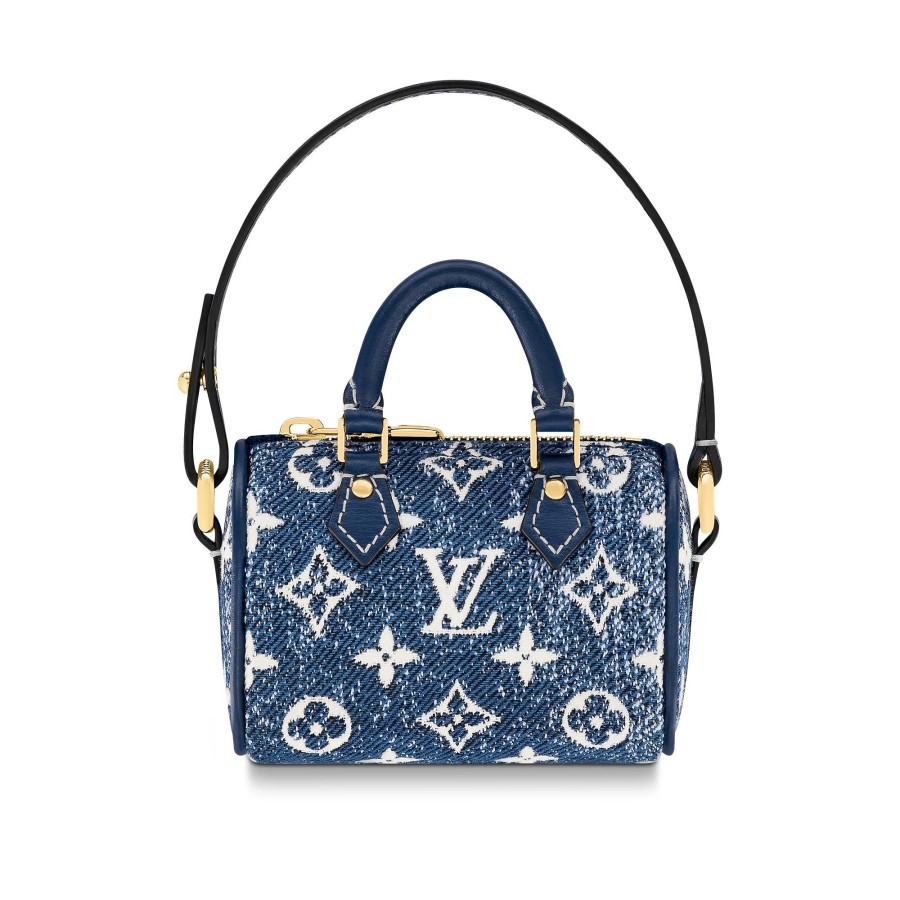 Women Louis Vuitton Key Holders And Bag Charms | Micro Speedy Denim Bag Charm