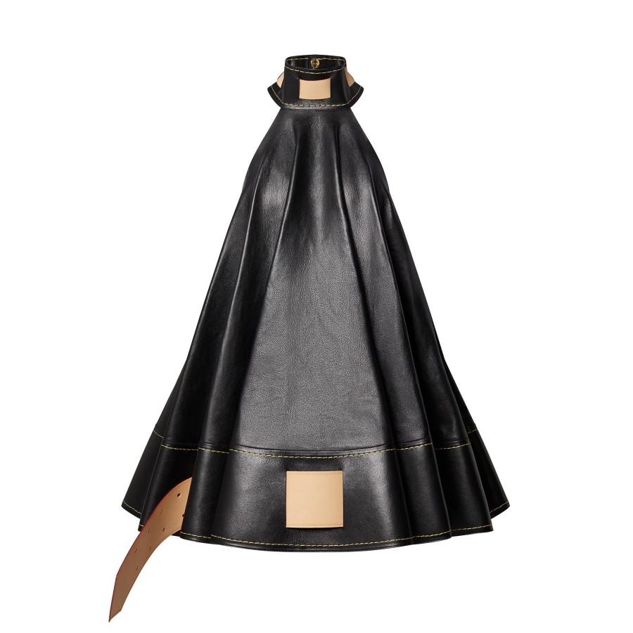 Women Louis Vuitton Dresses | Belted Calfskin Tent Dress