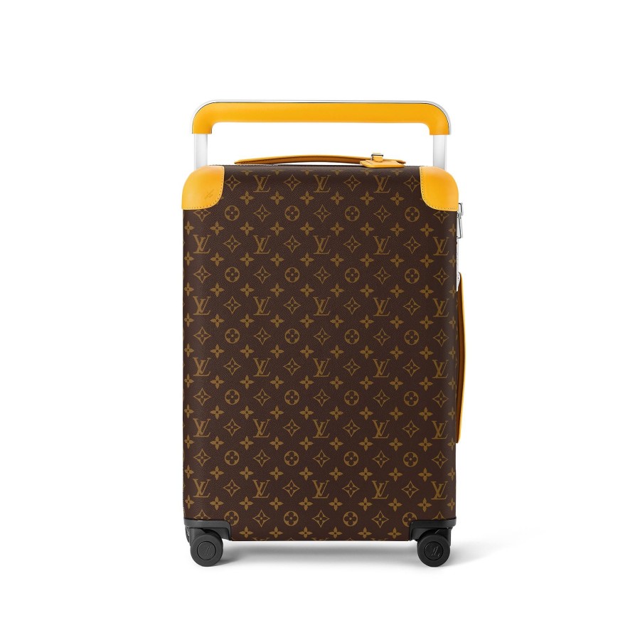 Men Louis Vuitton Rolling Luggage | Horizon 55 Jaune Mat