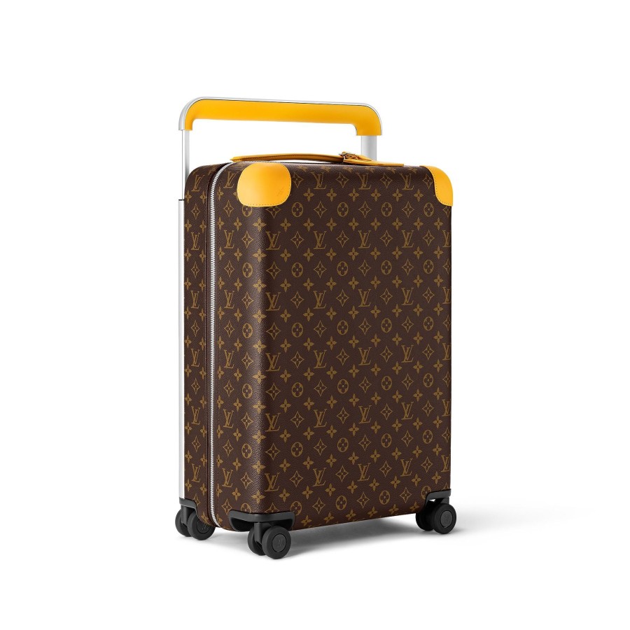 Men Louis Vuitton Rolling Luggage | Horizon 55 Jaune Mat