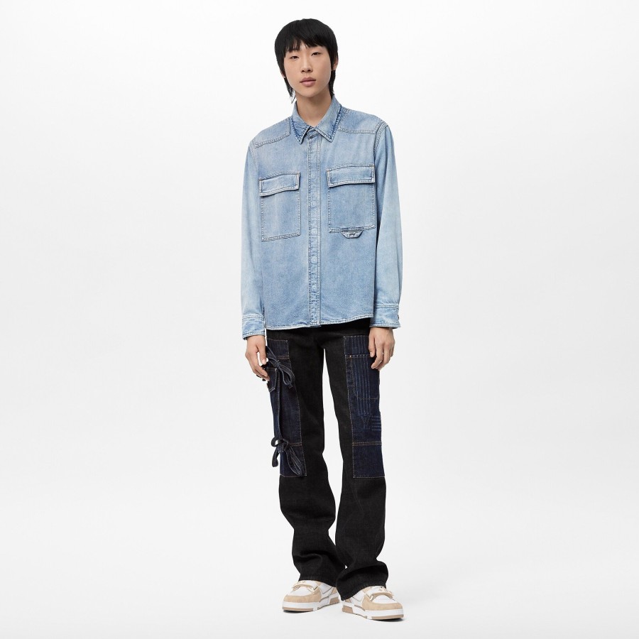 Men Louis Vuitton Shirts | Denim Overshirt