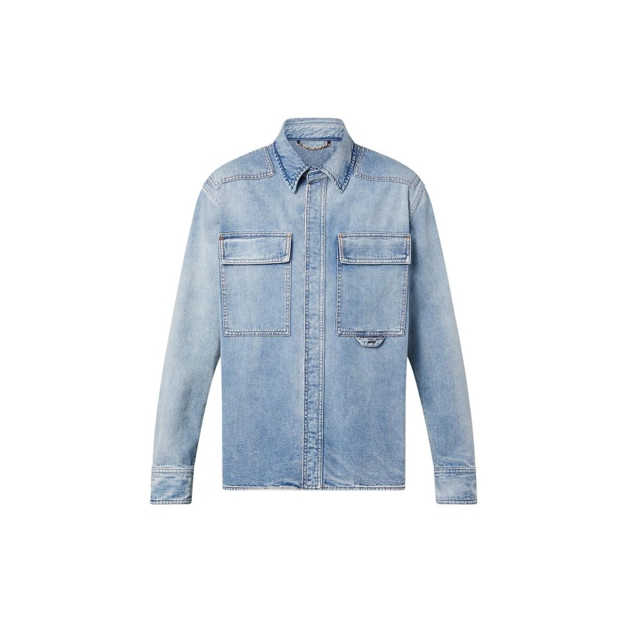 Men Louis Vuitton Shirts | Denim Overshirt