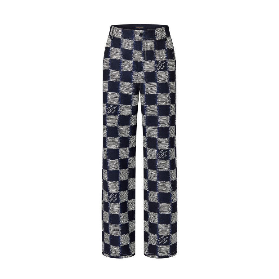 Men Louis Vuitton Pants | Damier Wool Workwear Pants