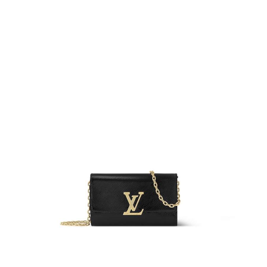 Women Louis Vuitton Leather Bags | Pochette Louise Black