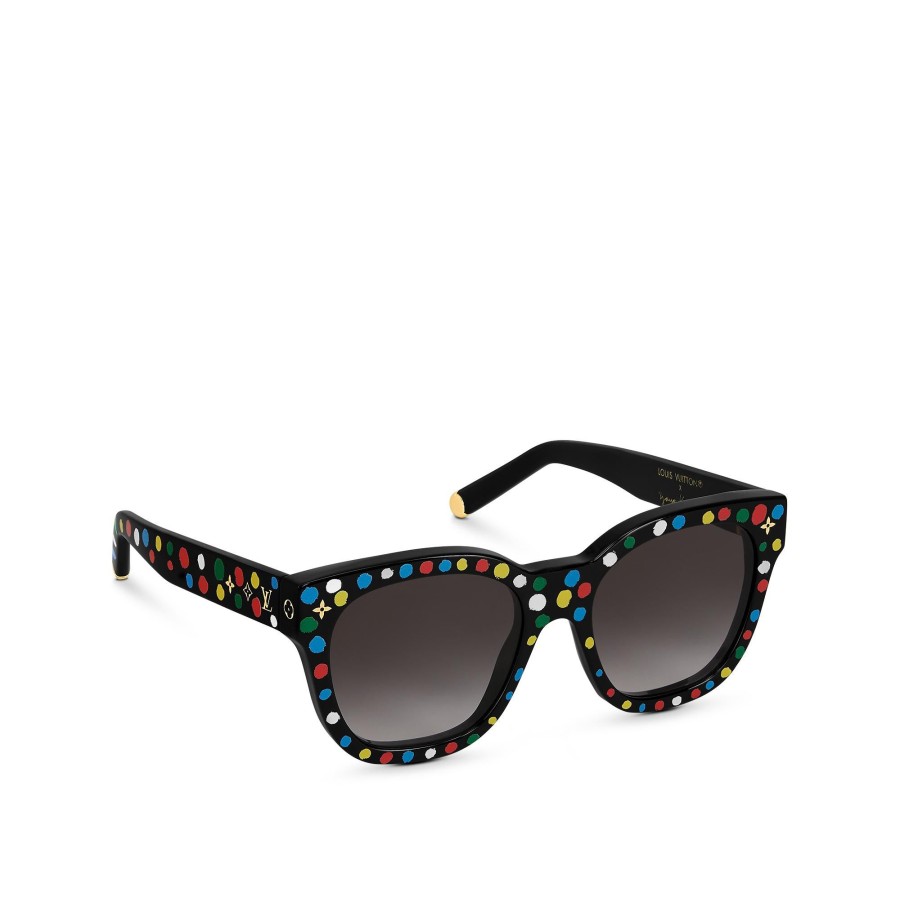 Women Louis Vuitton Sunglasses | Lv X Yk My Monogram Square Painted Dots Sunglasses