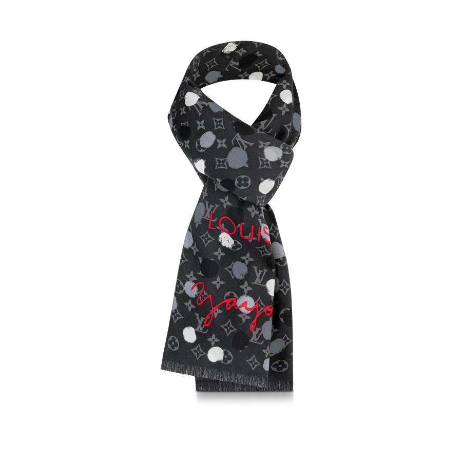 Men Louis Vuitton Scarves | Lv X Yk Painted Dots Stole