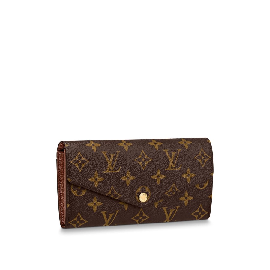 Women Louis Vuitton Long Wallets | Sarah Wallet Brown