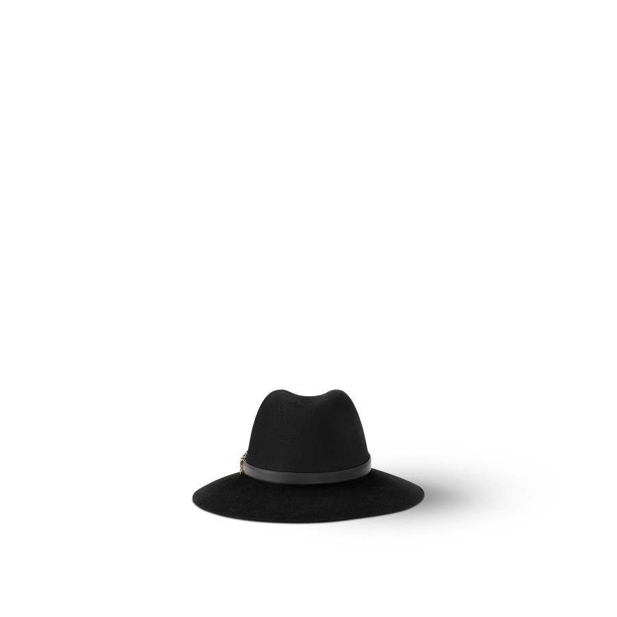 Women Louis Vuitton Hats And Gloves | Felt In Love Fedora Hat Black