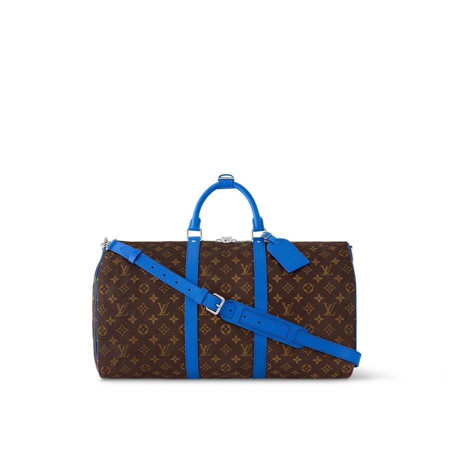 Women Louis Vuitton Travel Bags | Keepall Bandouliere 50 Blue