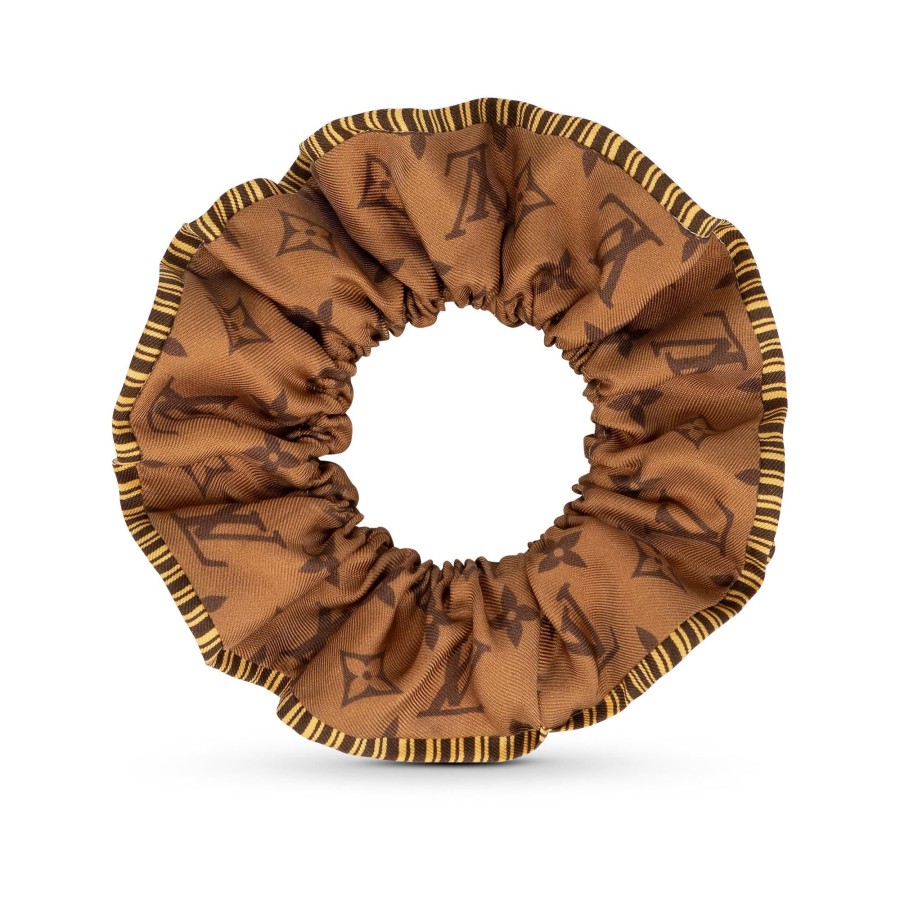 Women Louis Vuitton Hair Accessories | Monogram Tiles Chouchou Brown