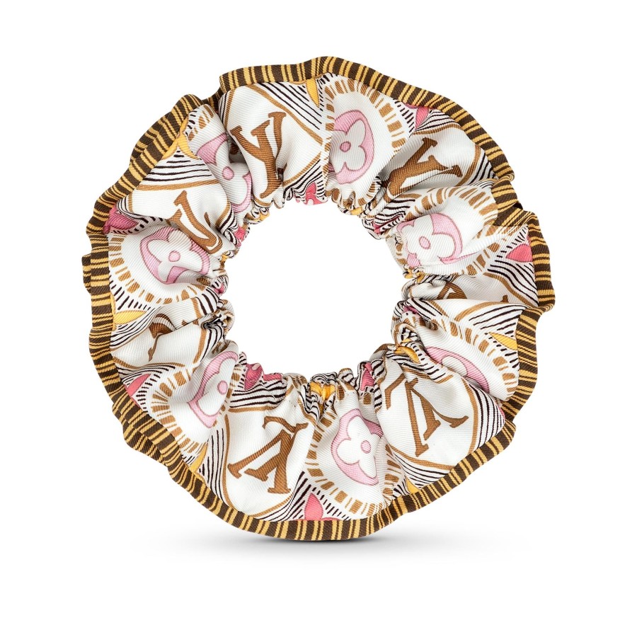 Women Louis Vuitton Hair Accessories | Monogram Tiles Chouchou Brown