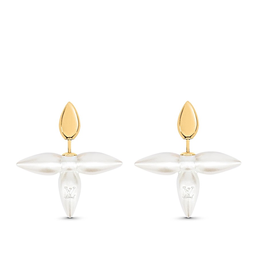 Women Louis Vuitton Earrings | Louisette Earrings White