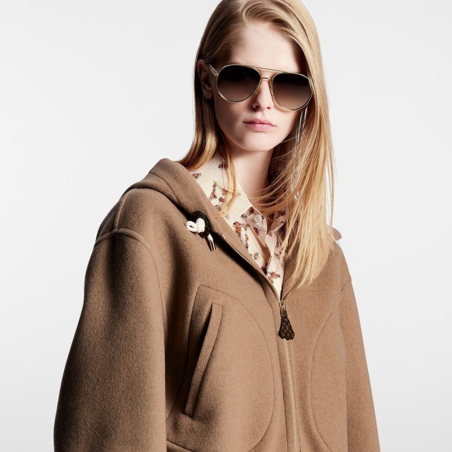 Women Louis Vuitton Coats And Jackets | Double Face Hooded Jacket