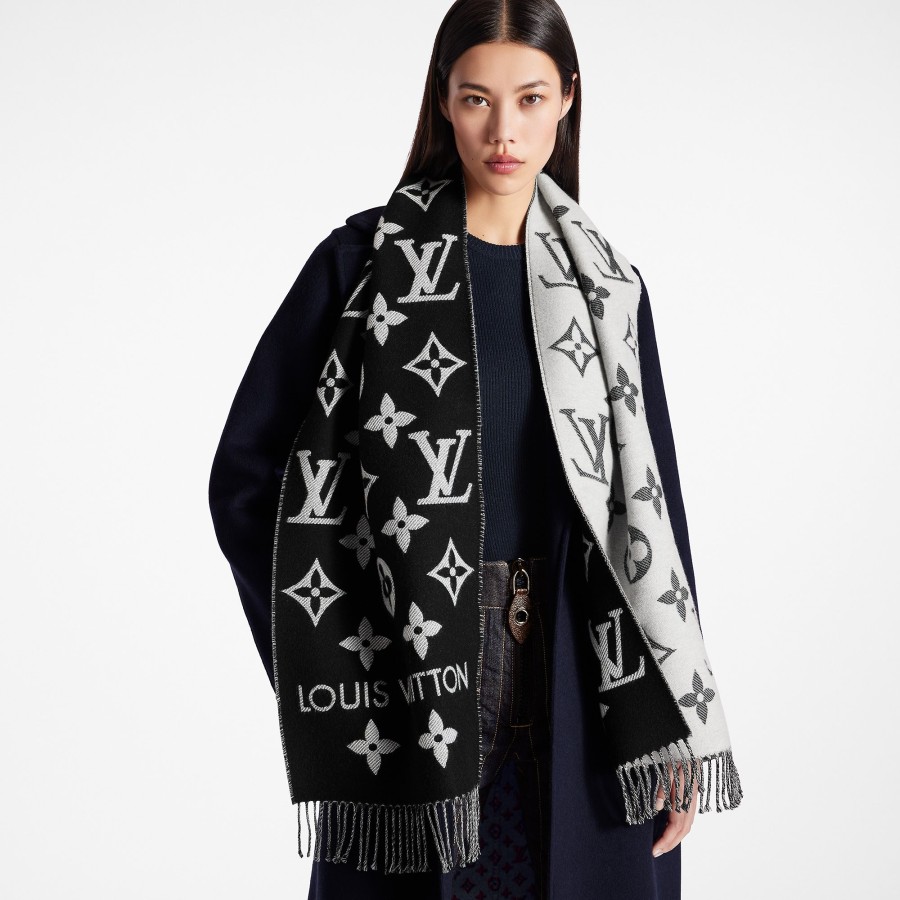 Women Louis Vuitton Scarves | Lv Essential Scarf Black